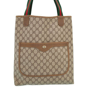 Gucci GG Plus Canvas Sherry Web Tote bag Brown